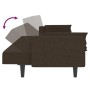 Sofá cama de 2 plazas con dos almohadas tela marrón oscuro en Sofás | Comprar online en Foru.es