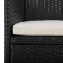 Set de comedor de jardín 3 pzas ratán PE vidrio templado negro en Conjuntos de jardín | Comprar online en Foru.es