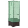 Arriate con cubierta invernadero aspecto ratán 40x40x139 cm en Macetas y jardineras | Comprar online en Foru.es