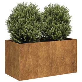 Jardinera oxidada 80x40x40 cm acero corten en Macetas y jardineras | Comprar online en Foru.es