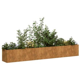Jardinera oxidada 280x40x40 cm acero corten en Macetas y jardineras | Comprar online en Foru.es