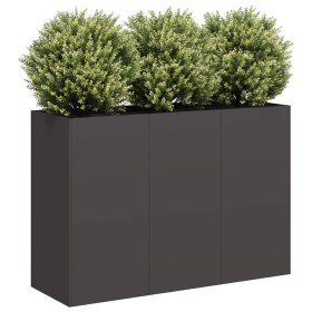 Jardinera de acero laminado en frío negro 120x40x80 cm en Macetas y jardineras | Comprar online en Foru.es