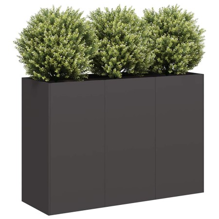 Jardinera de acero laminado en frío negro 120x40x80 cm en Macetas y jardineras | Comprar online en Foru.es