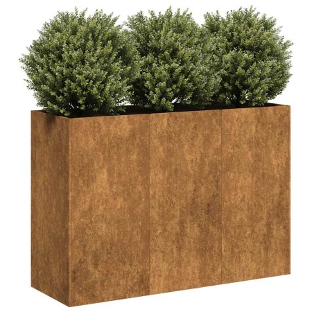 Jardinera oxidada 120x40x80 cm acero corten en Macetas y jardineras | Comprar online en Foru.es