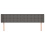 Cabecero de cuero sintético gris 163x16x78/88 cm de vidaXL, Cabeceros y pies de cama - Ref: Foro24-3118868, Precio: 72,27 €, ...