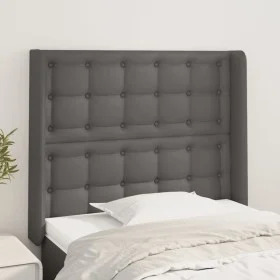 Headboard with ears gray synthetic leather 83x16x118/128cm by vidaXL, Headboards and footboards - Ref: Foro24-3119656, Price:...