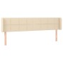 Cabecero con LED de tela crema 163x16x78/88 cm de vidaXL, Cabeceros y pies de cama - Ref: Foro24-3123247, Precio: 68,37 €, De...