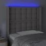 Kopfteil mit LED-grauem Kunstleder 83x16x118/128cm von vidaXL, Kopf- und Fußteile - Ref: Foro24-3124124, Preis: 80,74 €, Raba...