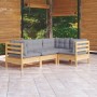 Juego de muebles de jardín 4 pzas y cojines madera de pino en Conjuntos de jardín | Comprar online en Foru.es