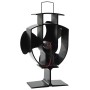 Ventilador de estufa accionado por calor 3 aspas negro de vidaXL, Ventiladores para chimeneas de leña - Ref: Foro24-51236, Pr...