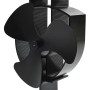Ventilador de estufa accionado por calor 3 aspas negro de vidaXL, Ventiladores para chimeneas de leña - Ref: Foro24-51236, Pr...
