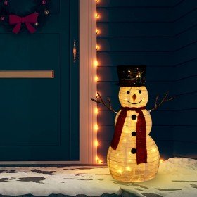 Muñeco de nieve decorativo de Navidad con LED tela lujosa 60 cm en Decoración Festiva y Estacional | Comprar online en Foru.es