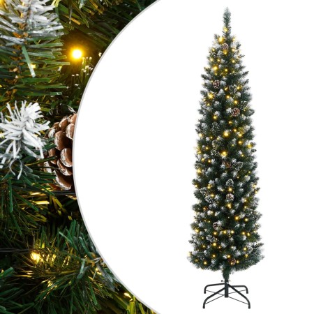 Árbol de Navidad artificial estrecho con 300 LEDs 180 cm en Decoración Festiva y Estacional | Comprar online en Foru.es