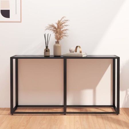 Mesa consola vidrio templado negro 140x35x75,5cm en Mesas auxiliares | Comprar online en Foru.es