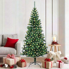 Árbol de Navidad Artificial Preiluminado Verde 180 cm en Decoración Festiva y Estacional | Comprar online en Foru.es