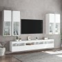 Muebles de TV de pared con luces LED 7 piezas blanco en Muebles TV | Comprar online en Foru.es