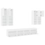 Muebles de TV de pared con luces LED 7 piezas blanco en Muebles TV | Comprar online en Foru.es