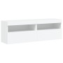 Mueble de pared de TV con luces LED 7 piezas blanco en Muebles TV | Comprar online en Foru.es