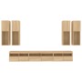 Muebles de TV de pared con luces LED 7 piezas roble sonoma en Muebles TV | Comprar online en Foru.es