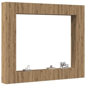 Mueble para TV de pared madera contrachapada artesanal 8 piezas en Muebles TV | Comprar online en Foru.es