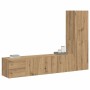 Muebles de TV de pared 3 uds madera ingeniería roble artesanal en Muebles TV | Comprar online en Foru.es