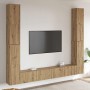 Muebles de TV de pared 6 uds madera ingeniería roble artesanal en Muebles TV | Comprar online en Foru.es