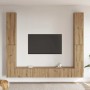 Muebles de TV de pared 6 uds madera ingeniería roble artesanal en Muebles TV | Comprar online en Foru.es
