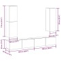 Mueble para TV de pared madera contrachapada artesanal 4 piezas en Muebles TV | Comprar online en Foru.es