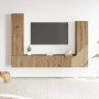 Mueble para TV de pared madera contrachapada artesanal 4 piezas en Muebles TV | Comprar online en Foru.es