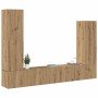 Mueble para TV de pared madera contrachapada artesanal 4 piezas en Muebles TV | Comprar online en Foru.es