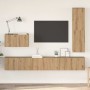 Conjunto de mueble de TV con cajón 4 pcs Roble artesanal en Muebles TV | Comprar online en Foru.es