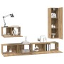 Conjunto de mueble de TV con cajón 4 pcs Roble artesanal en Muebles TV | Comprar online en Foru.es