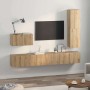Conjunto de mueble de TV con cajón 4 pcs Roble artesanal en Muebles TV | Comprar online en Foru.es