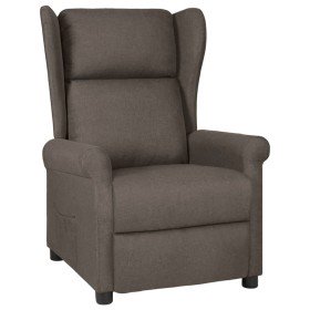 Sillón reclinable de tela marrón en Sillones | Comprar online en Foru.es