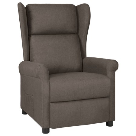 Sillón reclinable de tela marrón en Sillones | Comprar online en Foru.es