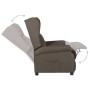 Sillón reclinable de tela marrón en Sillones | Comprar online en Foru.es