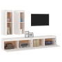 Muebles para TV 4 piezas madera maciza de pino blanco en Muebles TV | Comprar online en Foru.es