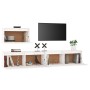 Muebles para TV 3 piezas madera maciza de pino blanco en Muebles TV | Comprar online en Foru.es