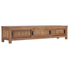 Mueble para TV de madera maciza de teca 150x30x30 cm en Muebles TV | Comprar online en Foru.es