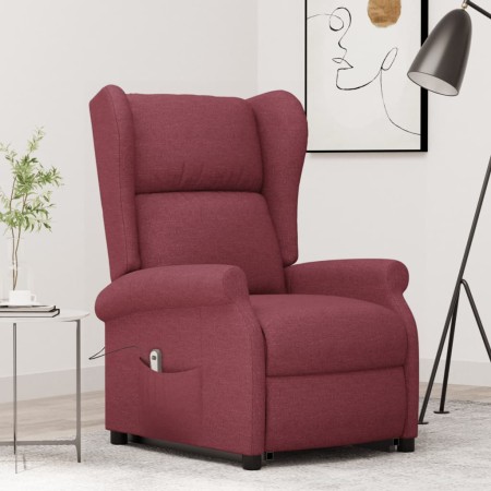 Sillón elevable tela rojo tinto en Sillones | Comprar online en Foru.es