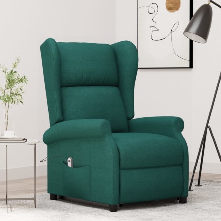 Sillón elevable tela verde oscuro en Sillones | Comprar online en Foru.es