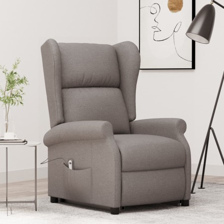Sillón elevable tela gris taupe en Sillones | Comprar online en Foru.es