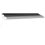 Toldo retráctil manual con luz LED gris antracita 600x300 cm en Toldos | Comprar online en Foru.es