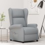 Sillón orejero reclinable eléctrico de tela gris claro en Sillones | Comprar online en Foru.es