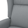 Sillón orejero reclinable eléctrico de tela gris claro en Sillones | Comprar online en Foru.es