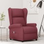 Sillón orejero reclinable eléctrico de tela rojo tinto en Sillones | Comprar online en Foru.es