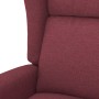 Sillón orejero reclinable eléctrico de tela rojo tinto en Sillones | Comprar online en Foru.es