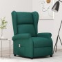 Sillón orejero reclinable eléctrico de tela verde oscuro en Sillones | Comprar online en Foru.es