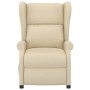 Sillón orejero reclinable eléctrico tela blanco crema en Sillones | Comprar online en Foru.es