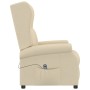 Sillón orejero reclinable eléctrico tela blanco crema en Sillones | Comprar online en Foru.es